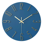 Silent Quartz Wall Clock – Blue