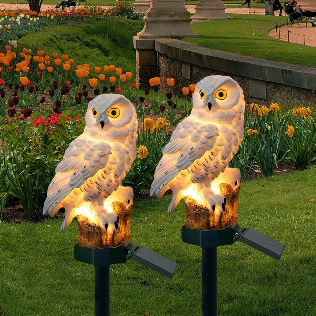 Solar Owl Garden Stake Light – view 2