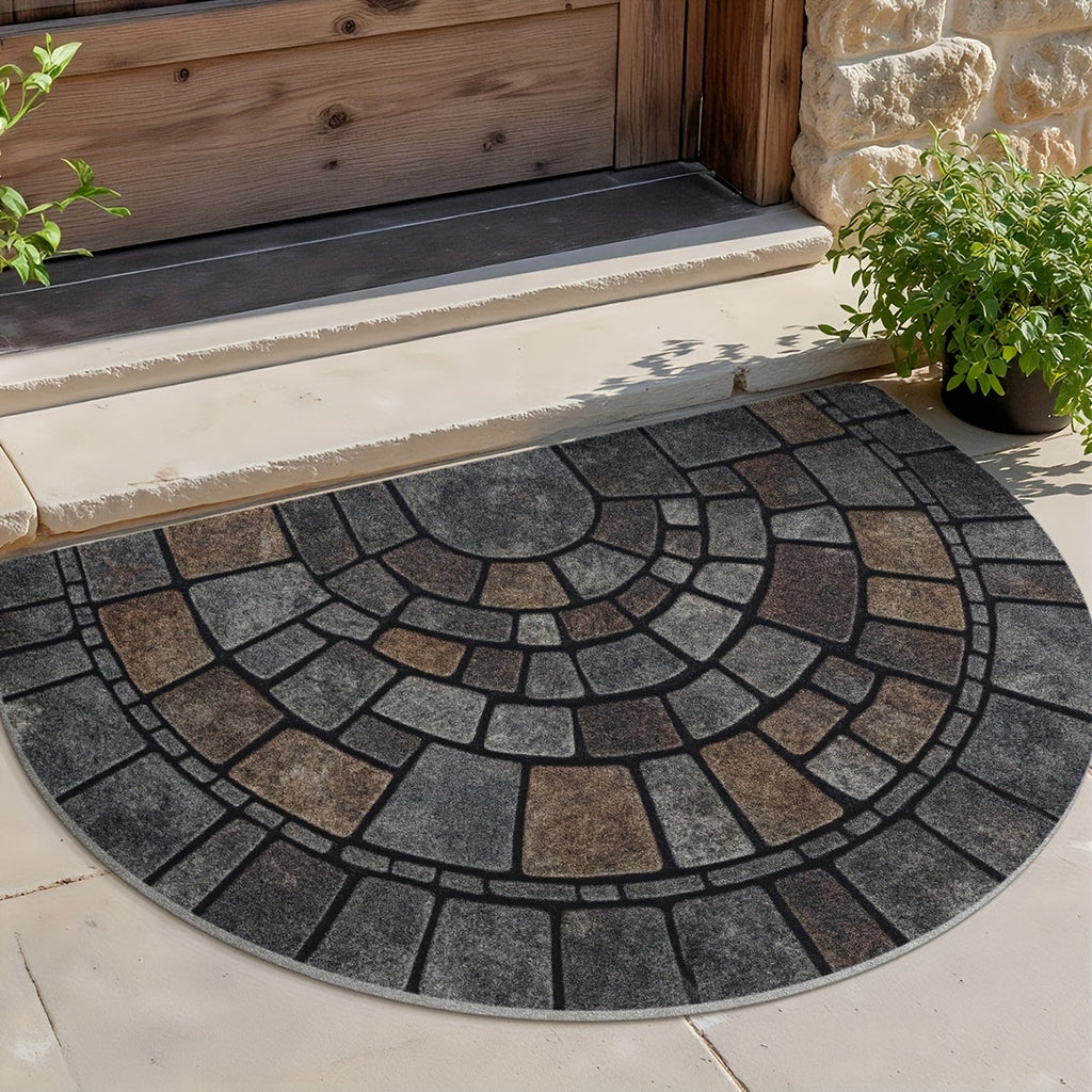 Mosaic Half-Moon Door Mat – view 3