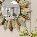 Feathered Sunburst Wall Mirror – view 3