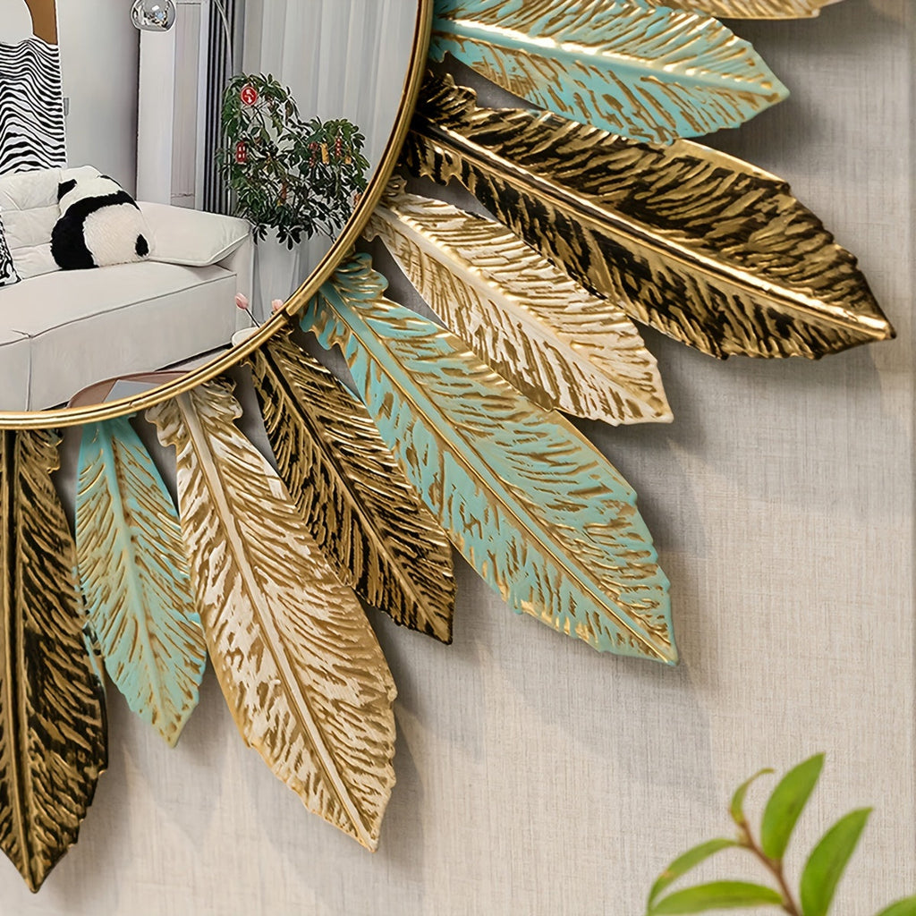 Feathered Sunburst Wall Mirror – view 4