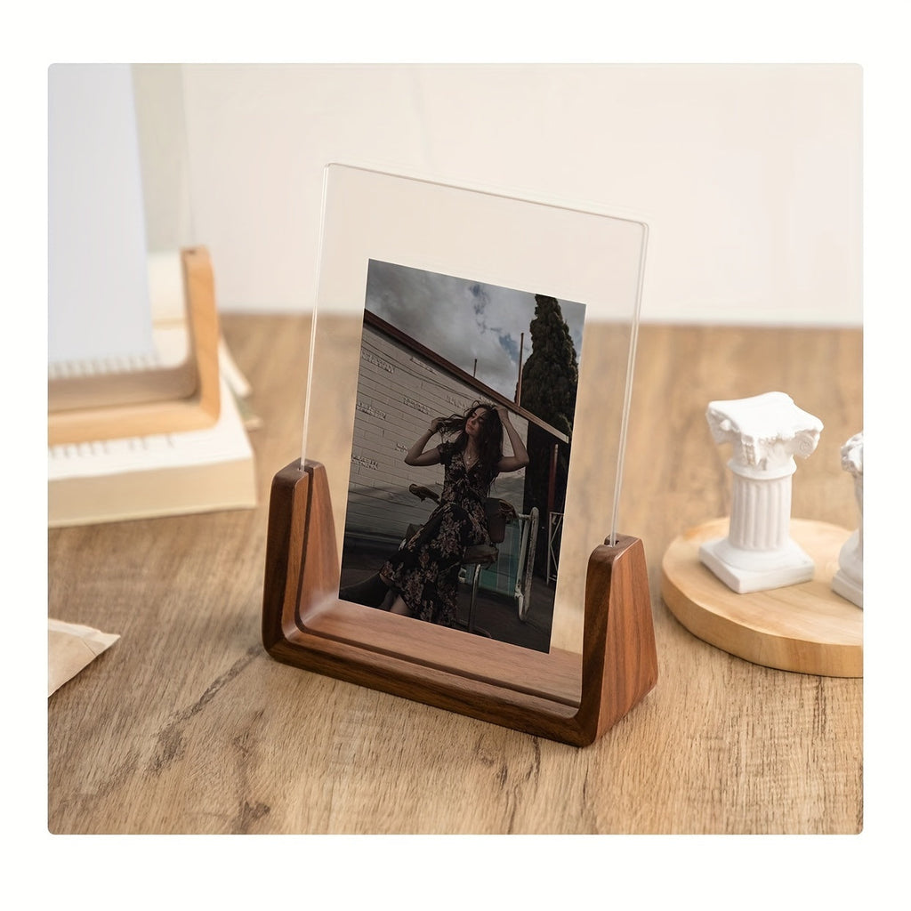 Wood & Acrylic Tabletop Photo Frame