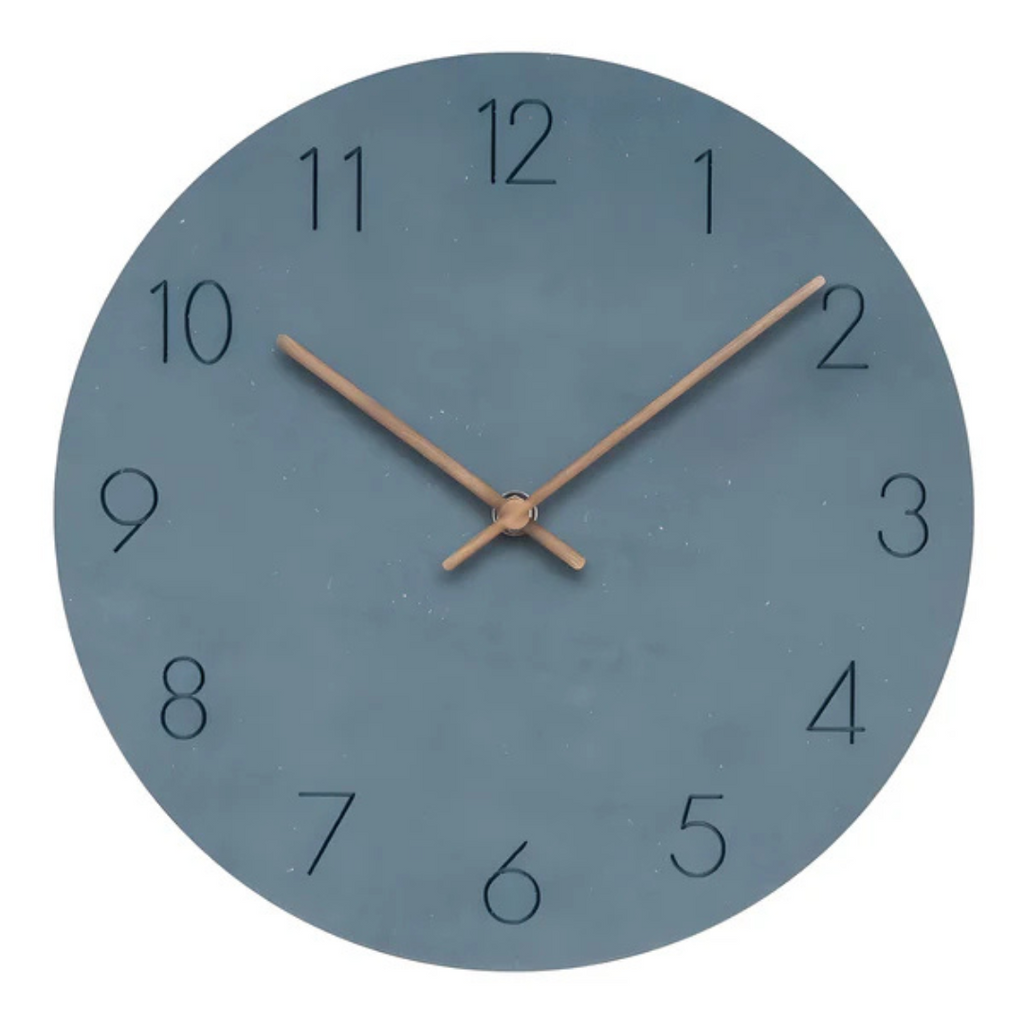 Colored Wood Wall Clock – Blue