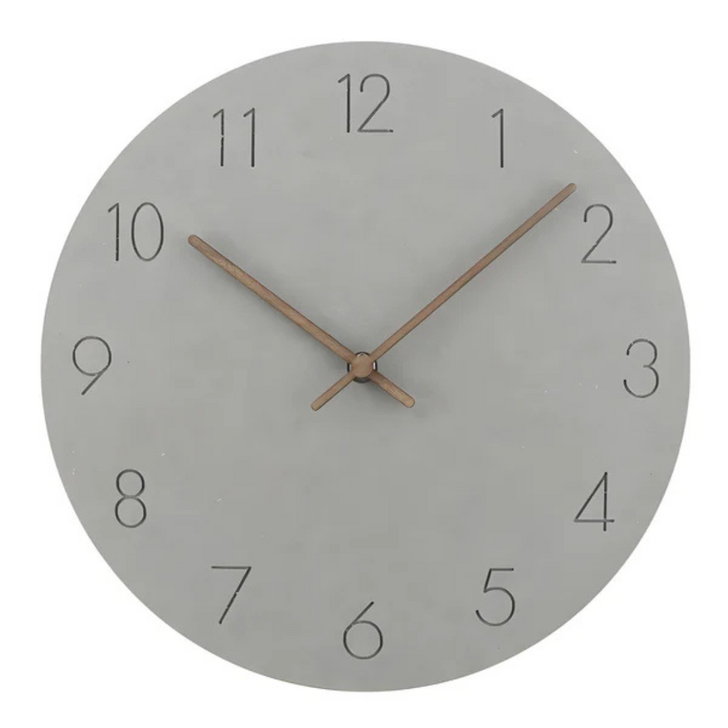 Colored Wood Wall Clock – Grey