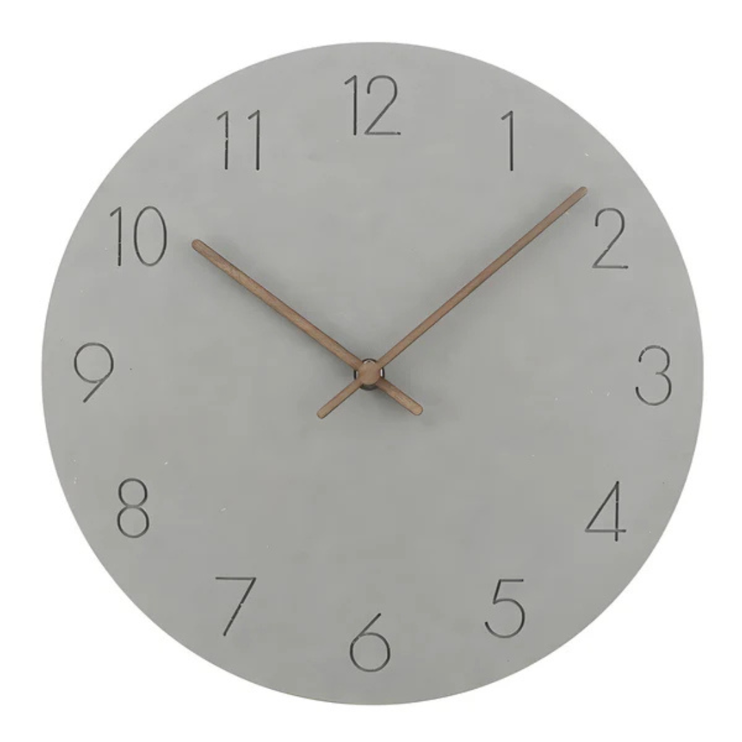 Colored Wood Wall Clock – Grey