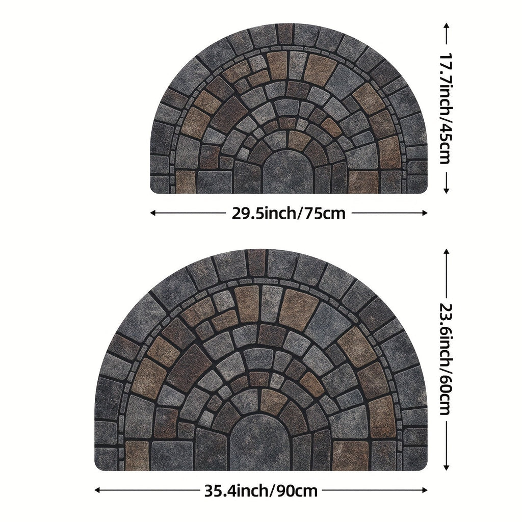 Mosaic Half-Moon Door Mat – view 4