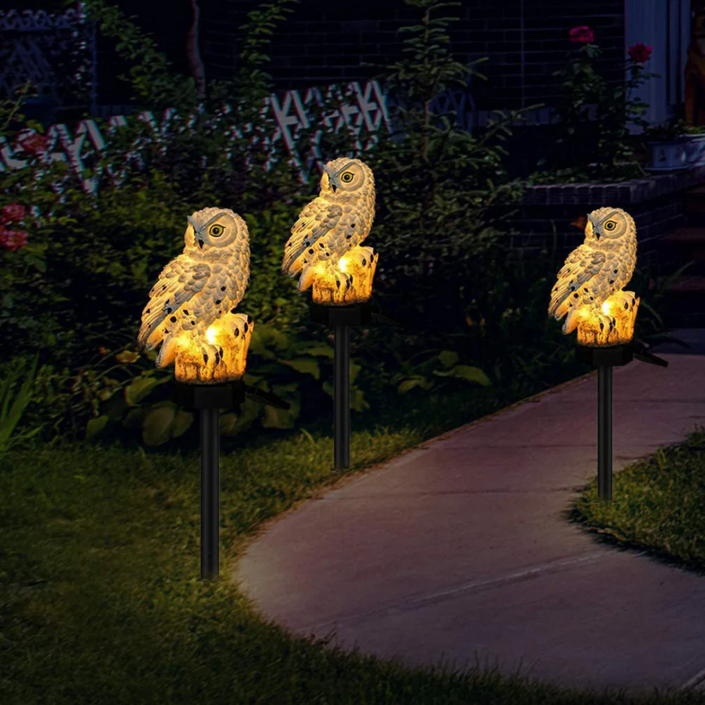 Solar Owl Garden Stake Light – view 5