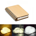 Foldable Book Lamp – Wood / Small (4 × 3 in) / Wood / Medium (6 × 4.3 in) / Wood / Large (8.7 × 6.7 in)