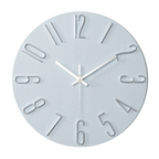 Silent Quartz Wall Clock – Light Blue