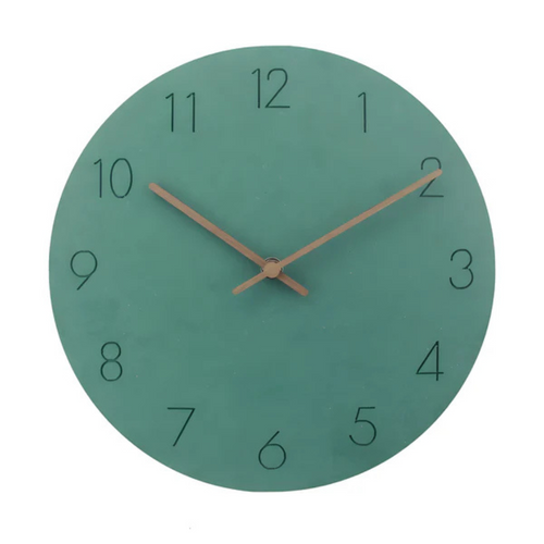 Colored Wood Wall Clock – Green