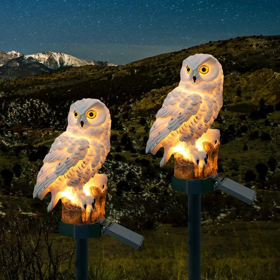 Solar Owl Garden Stake Light – view 3