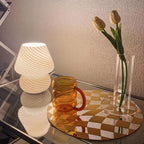 Swirled Glass Mushroom Table Lamp – view 7
