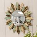 Feathered Sunburst Wall Mirror