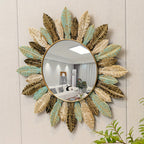 Feathered Sunburst Wall Mirror