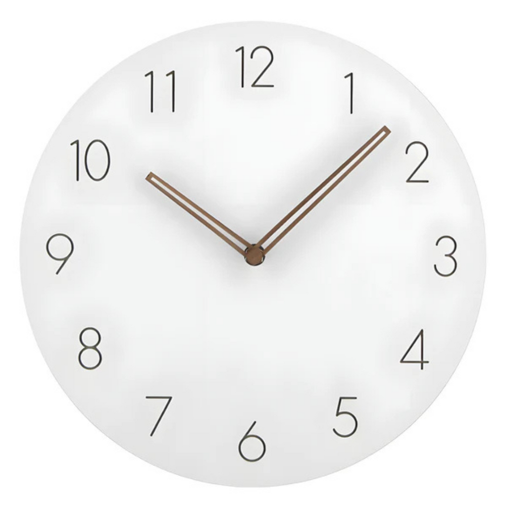 Colored Wood Wall Clock – White