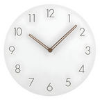 Colored Wood Wall Clock – White