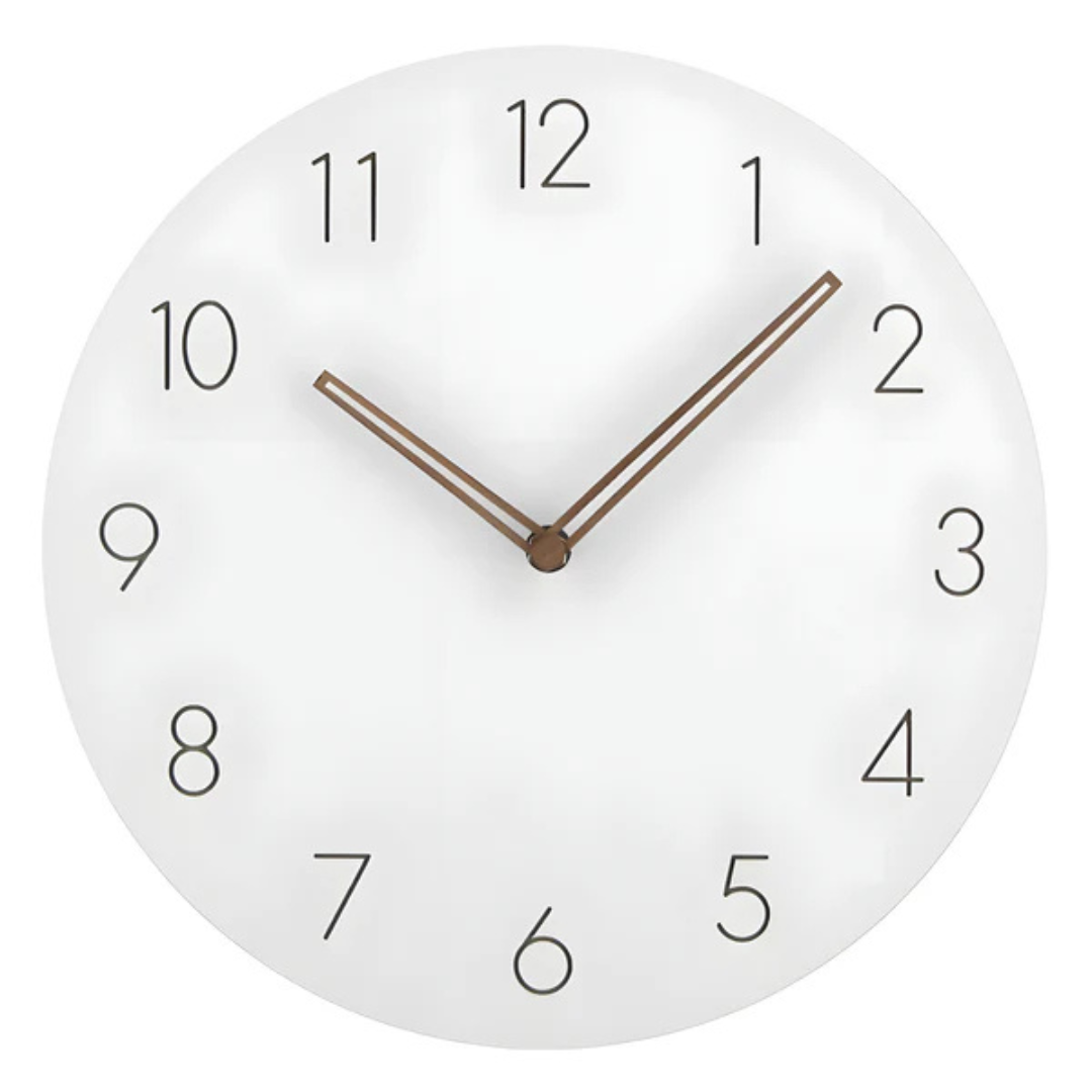 Colored Wood Wall Clock – White