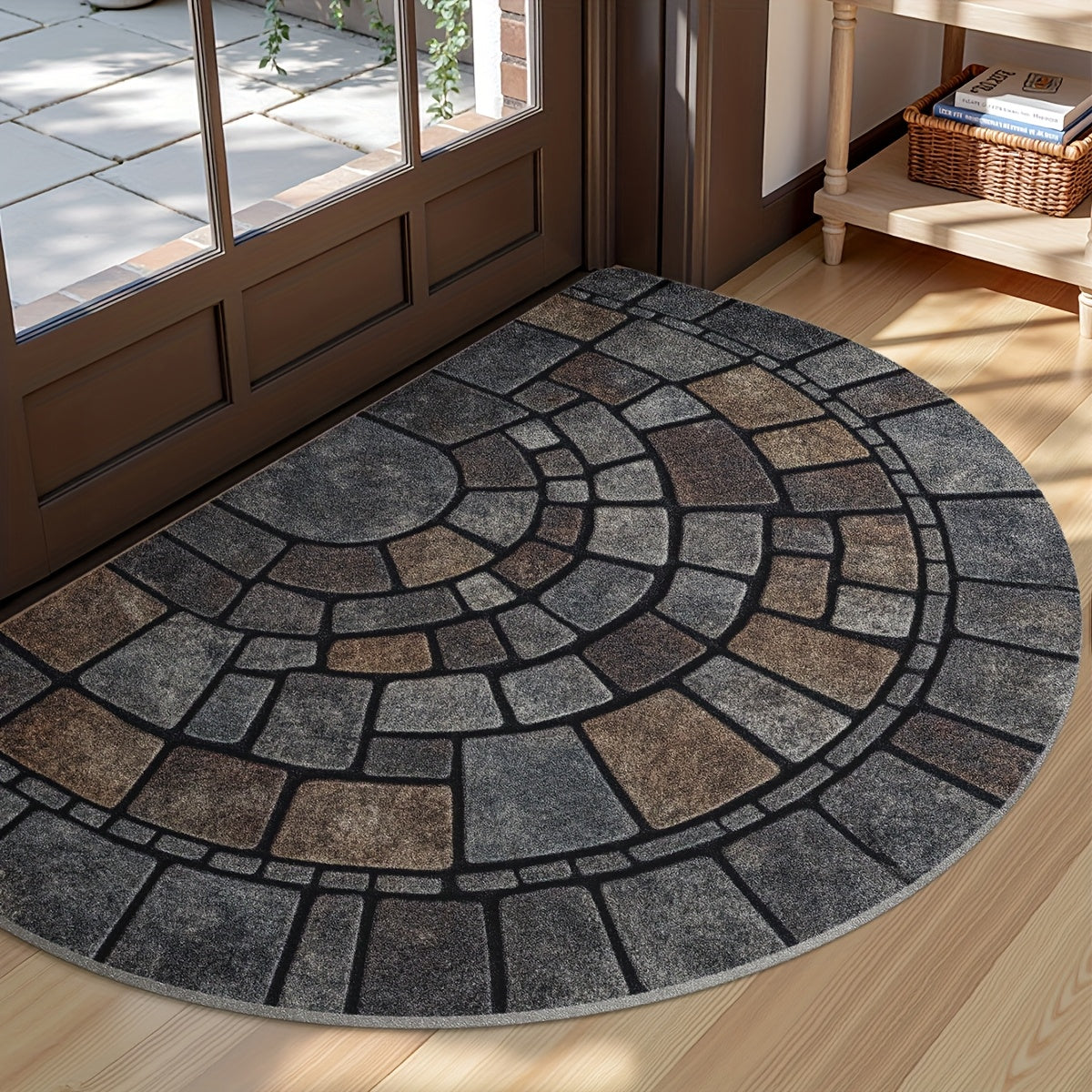 Mosaic Half-Moon Door Mat – view 2