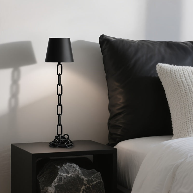 Black Chain-Link Table Lamp – view 3