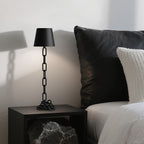 Black Chain-Link Table Lamp – view 3
