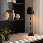 Black Chain-Link Table Lamp – view 2