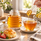 Glass Beehive Honey Jar with Dipper – view 4