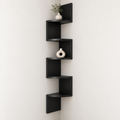 Zigzag Corner Wall Shelf – Black