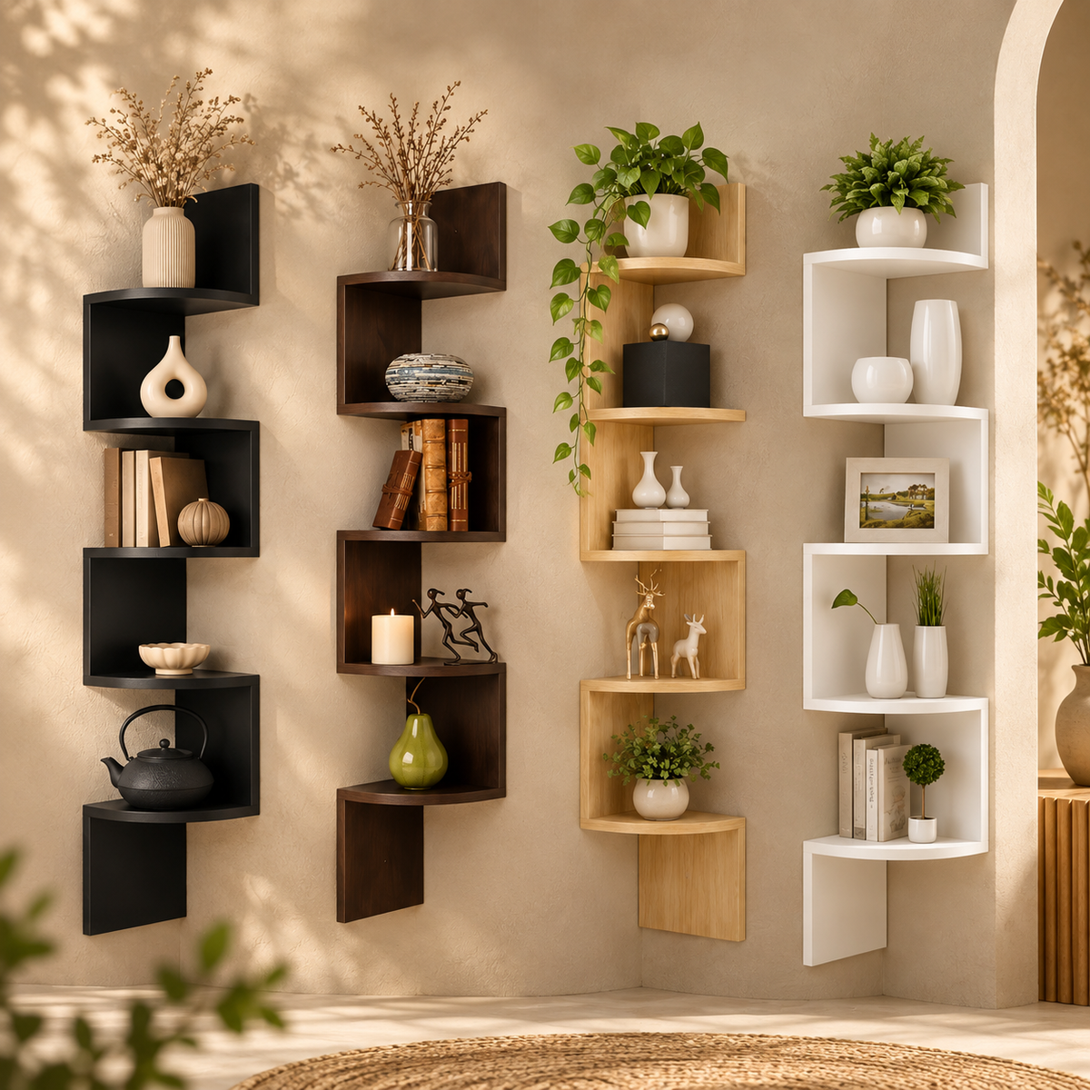 Zigzag Corner Wall Shelf – view 6