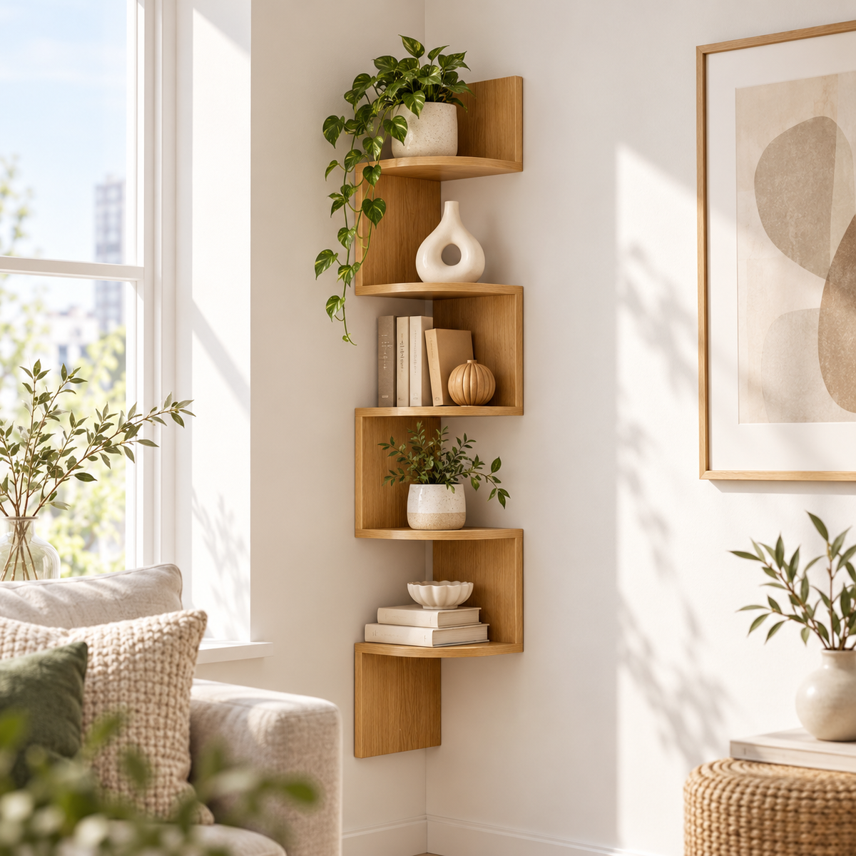 Zigzag Corner Wall Shelf – view 7