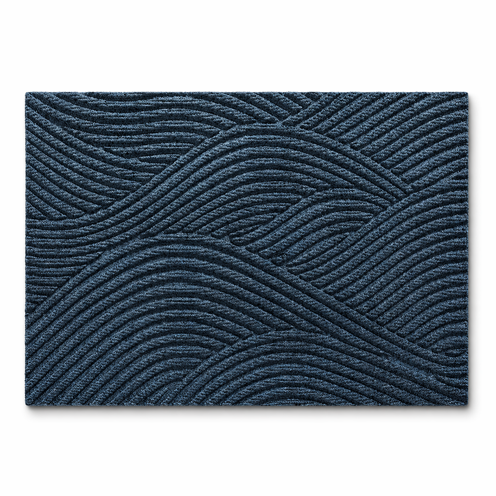 Textured Non-Slip Entry Mat – Blue / 18 × 30 in (45 × 75 cm) / Blue / 24 × 35 in (60 × 90 cm)