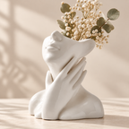 Abstract Face Sculpture Flower Vase – Glamorous