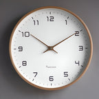 Minimalist Wooden Wall Clock – 10 in (25 cm) / Brown / 12 in (30 cm) / Brown