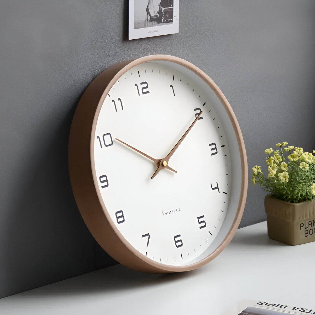 Minimalist Wooden Wall Clock – view 3