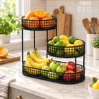 Two-Tier Metal Fruit Basket Stand – view 4