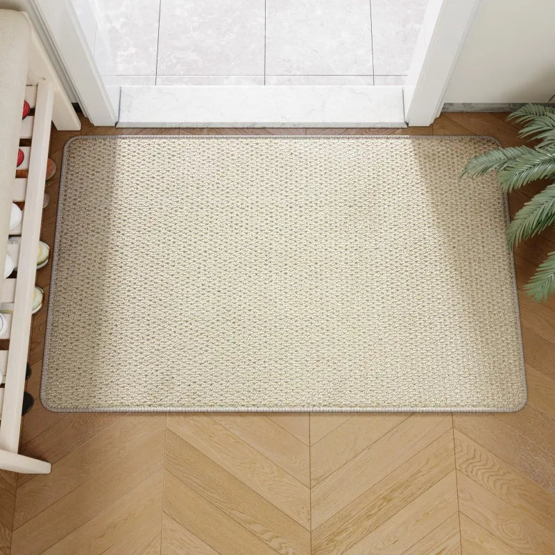 Woven Faux Jute Entrance Mat – White / 16 × 24 in (40 × 60 cm) / White / 20 × 31 in (50 × 80 cm) / White / 24 × 35 in (60 × 90 cm)