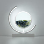 Moving Sand Art LED Table Lamp – Black / White