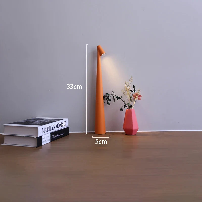 Cordless Table Lamp – Orange / Adjustable