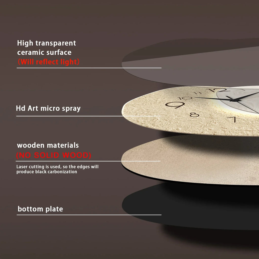 Stone-Look Silent Wall Clock – view 8