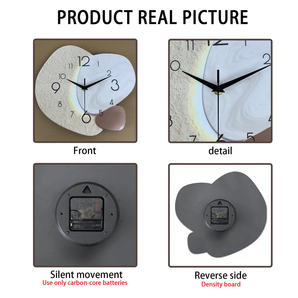 Stone-Look Silent Wall Clock – view 6