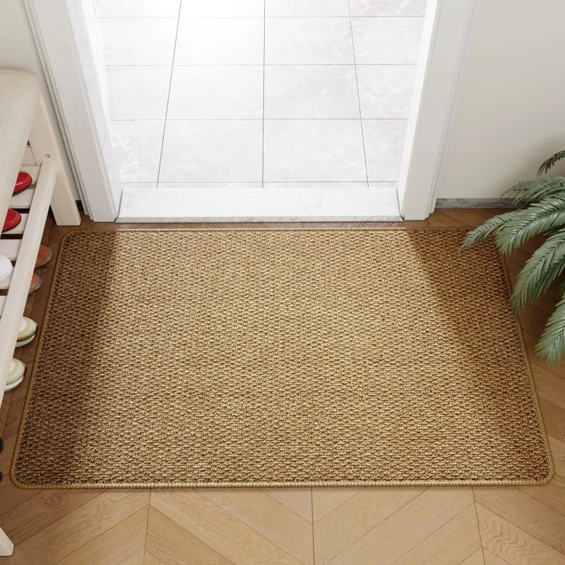 Woven Faux Jute Entrance Mat – Brown / 16 × 24 in (40 × 60 cm) / Brown / 20 × 31 in (50 × 80 cm) / Brown / 24 × 35 in (60 × 90 cm)
