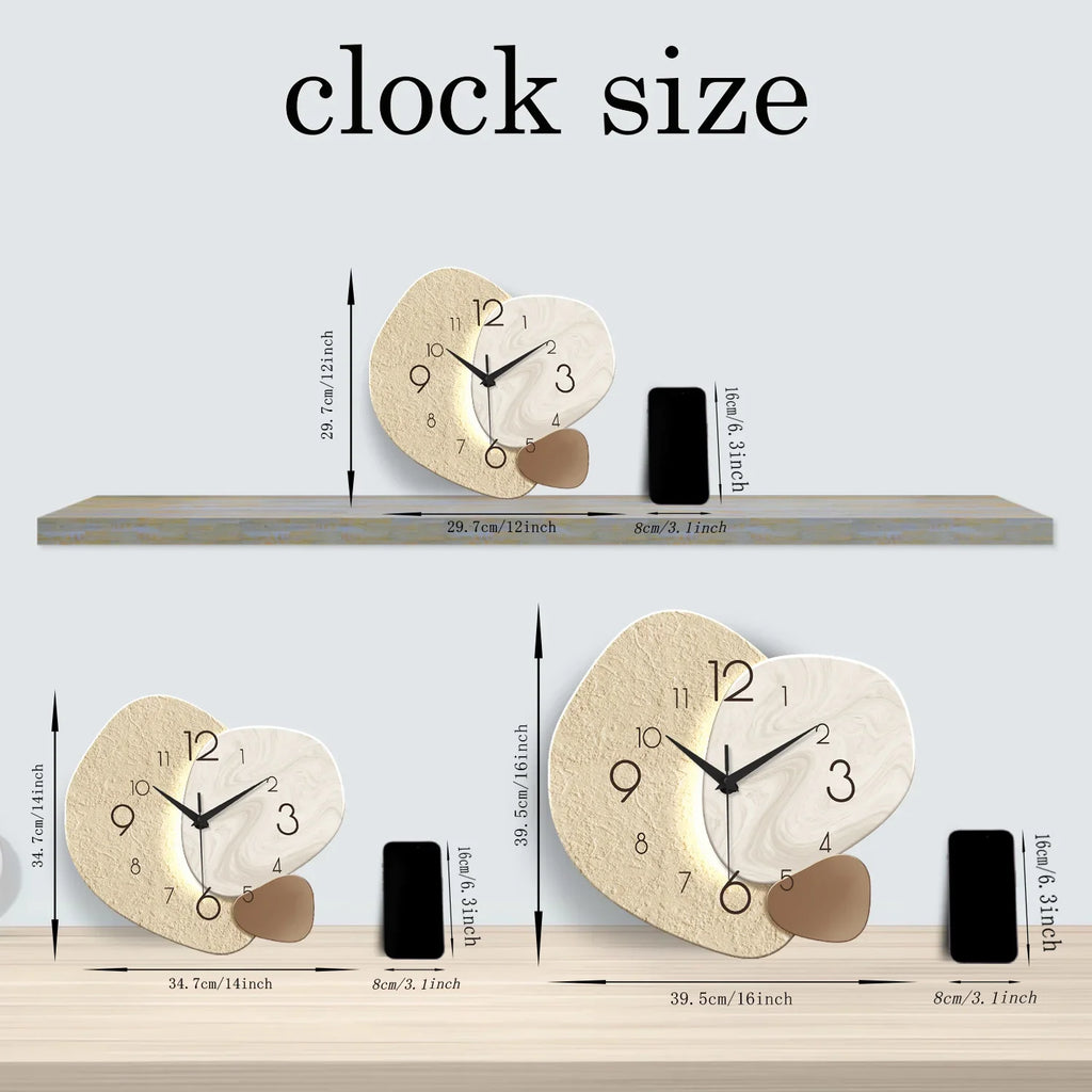 Stone-Look Silent Wall Clock – view 7