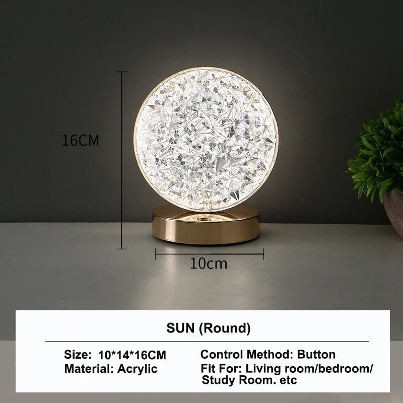 3D Crystal LED Night Light – Sphere