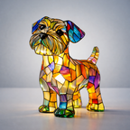 Stained Glass Style Dog Table Lamp – view 7
