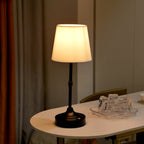 Brass-Tone Cordless Table Lamp with Fabric Shade – view 5