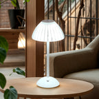 Crystal-Shade Touch Table Lamp – White