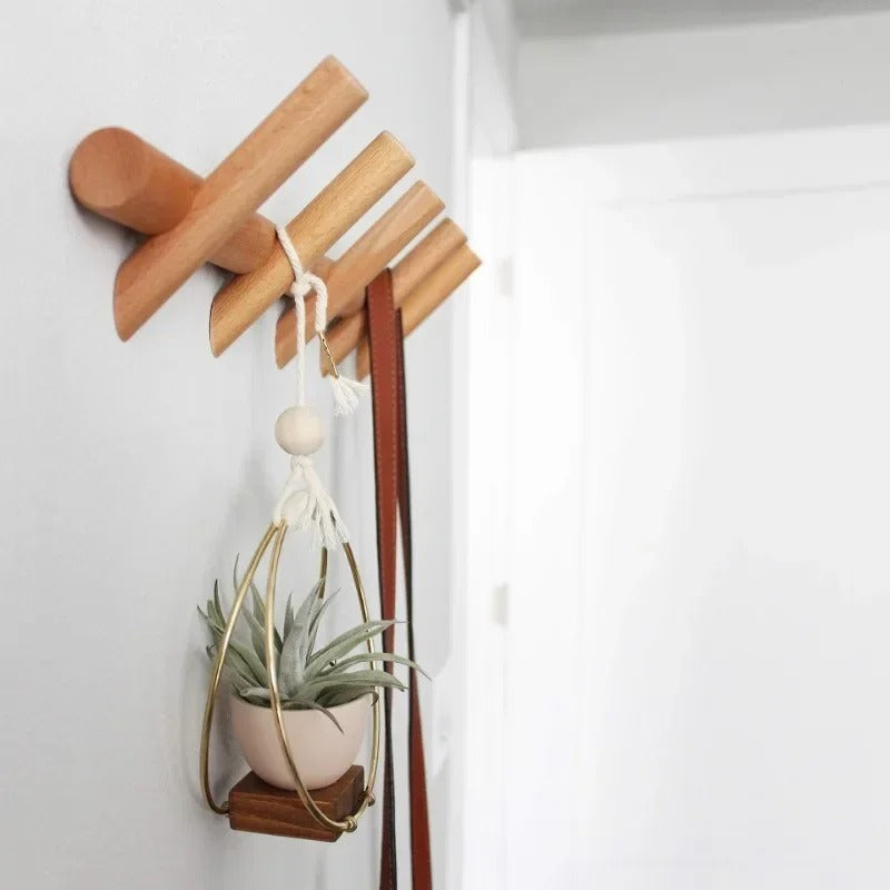 Solid Oak Wall Peg Rack