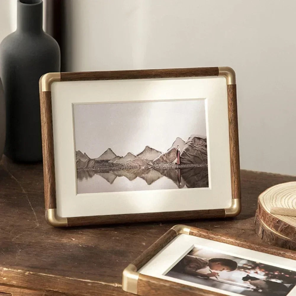 Solid Wood & Brass Tabletop Photo Frame – view 5