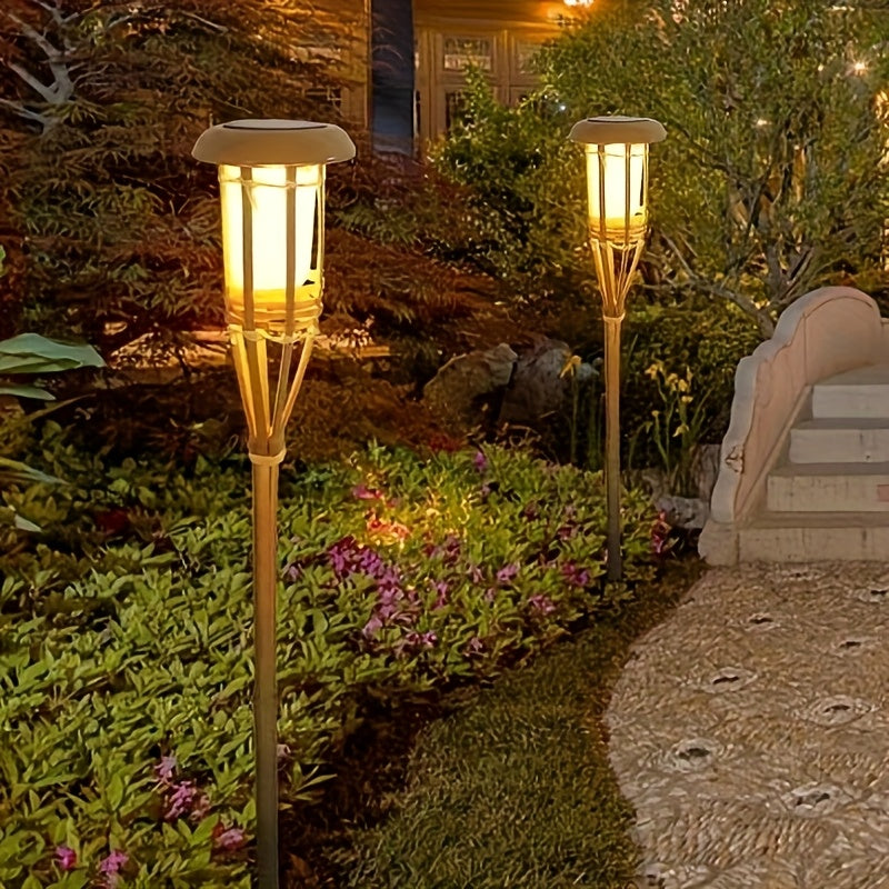 Solar Bamboo Flame Torches – view 2