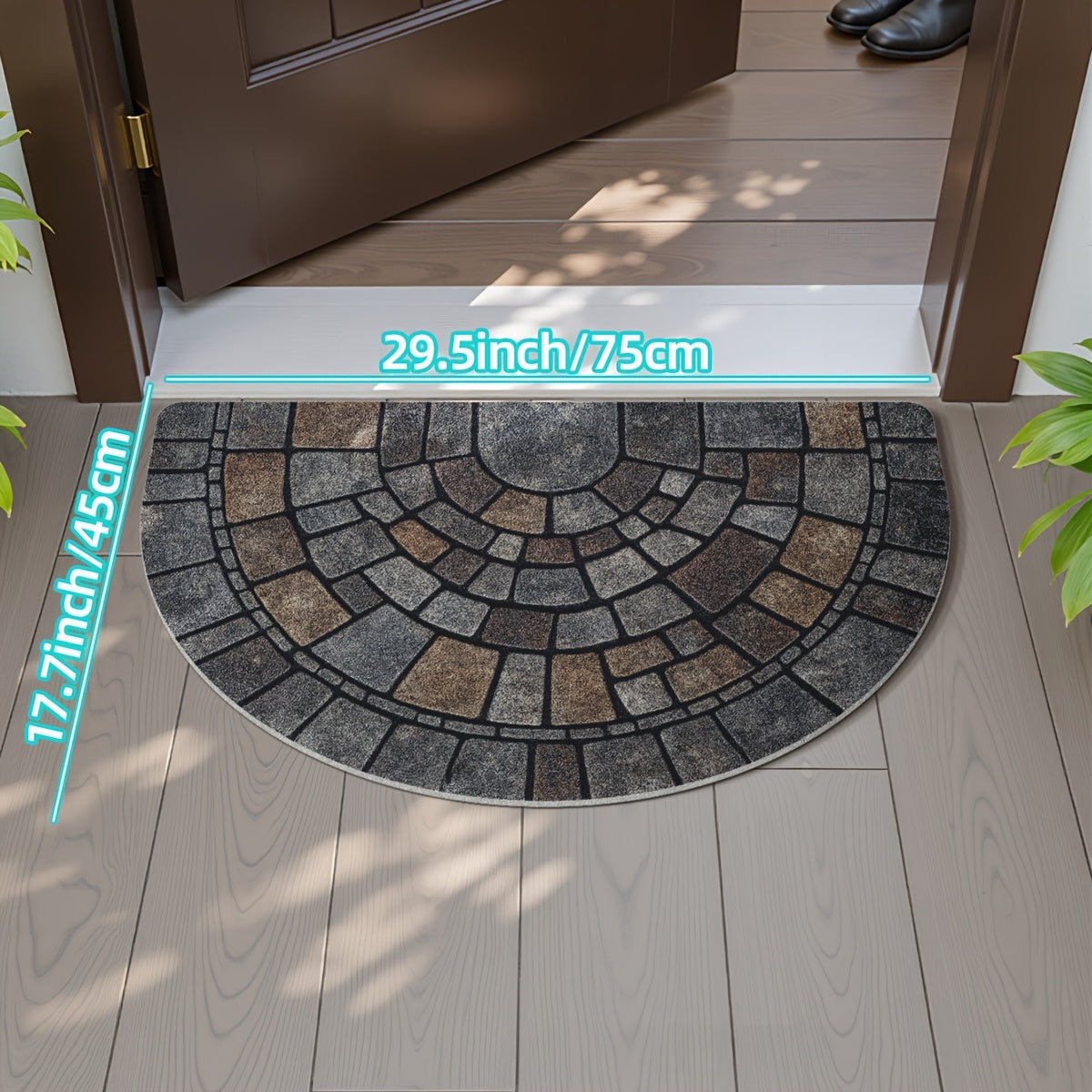 Mosaic Half-Moon Door Mat – view 5
