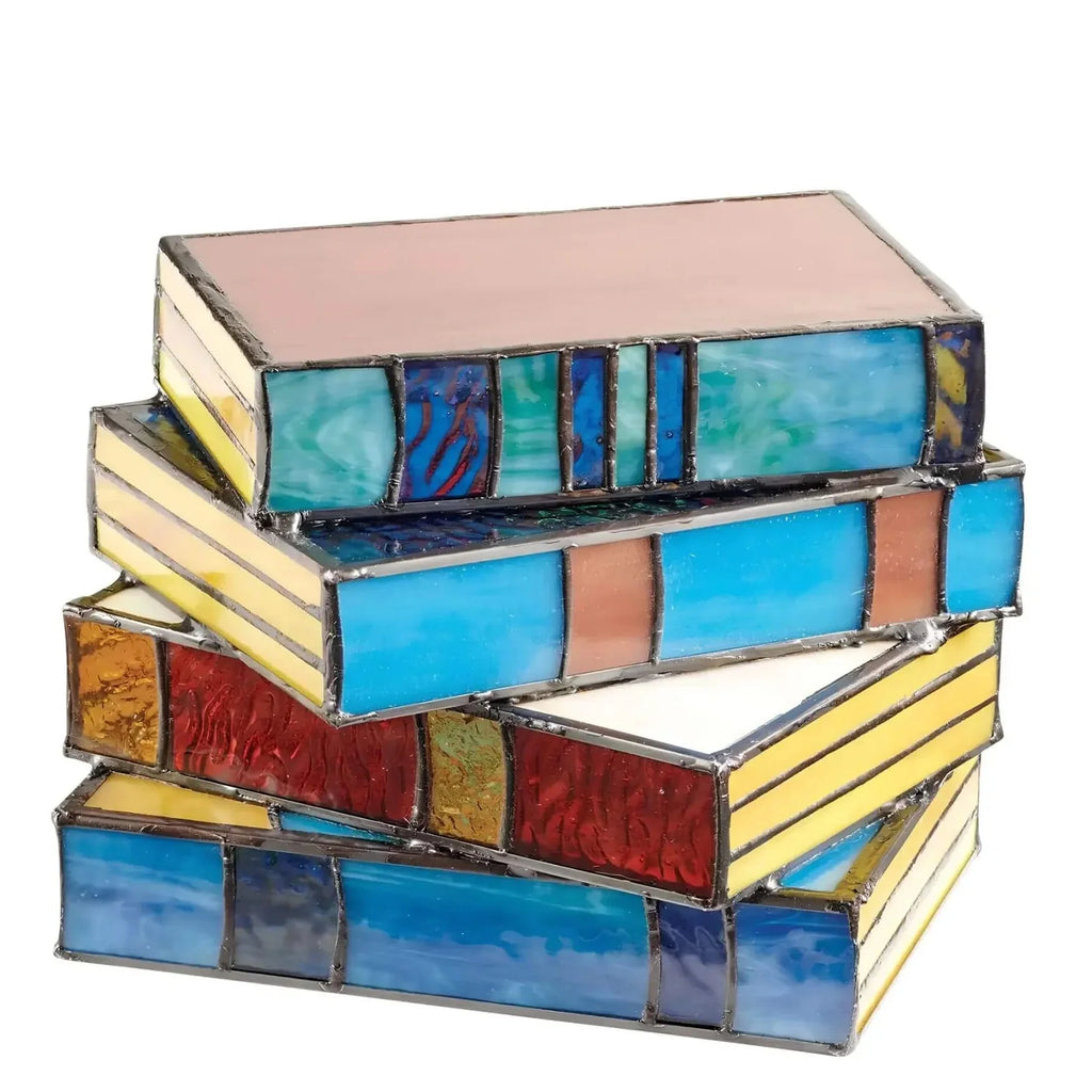 Stained Glass Book Stack Table Lamp – view 3